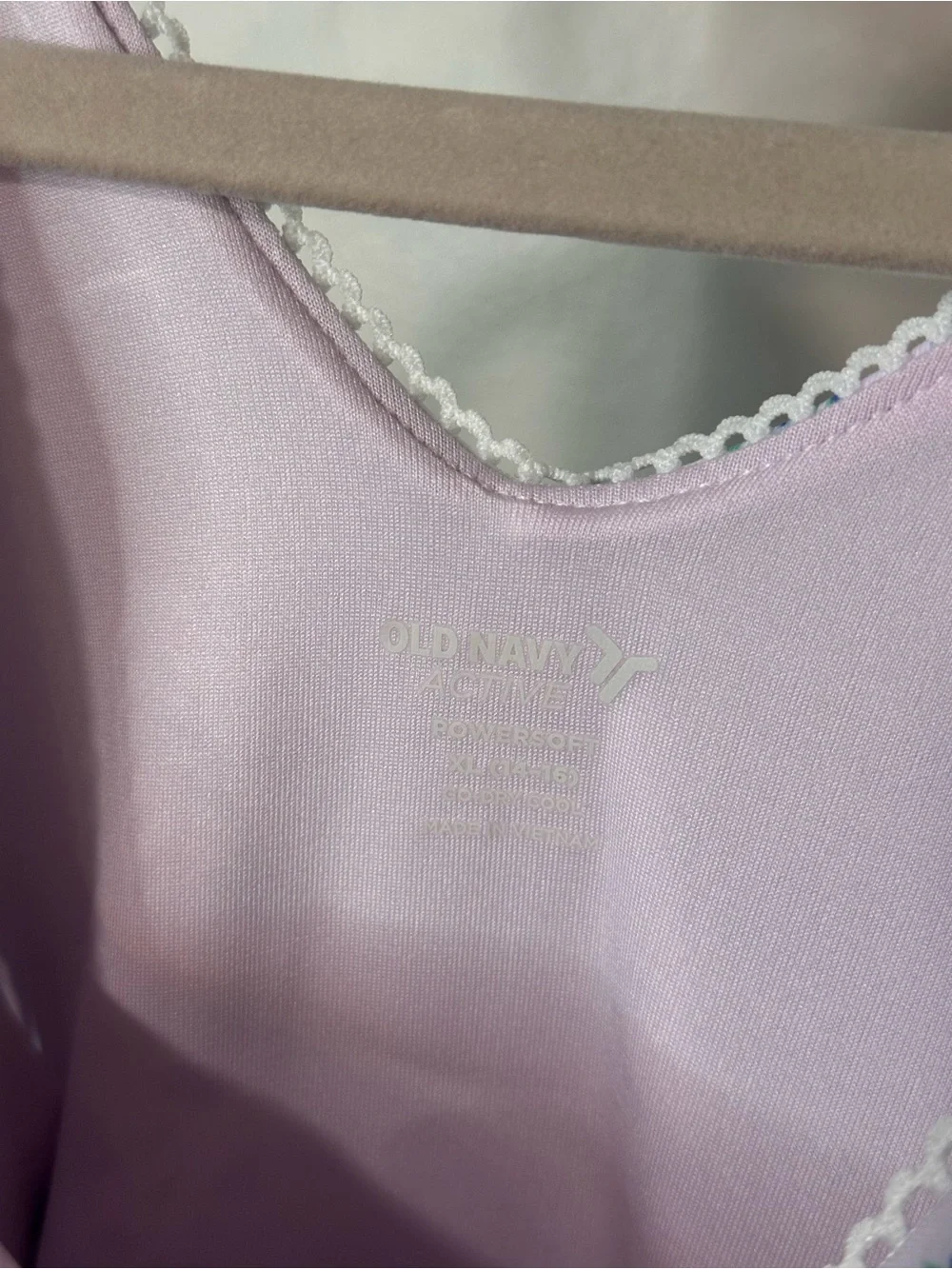 Old Navy Light Pink Active Dress with Lace Trim